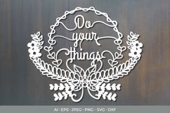 Do Your Things Papercut SVG Product Image 1