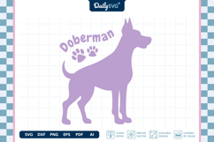 Dog Breed Silhouette Doberman SVG Product Image 3