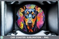 GorgeousDoberman Pinscher Car Coaster design.