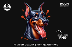 doberman pinscher, doberman clipart, dog png, dog clipart, sublimation design, pet clipart, animal png, dog lover gift, pet apparel design, printable clipart