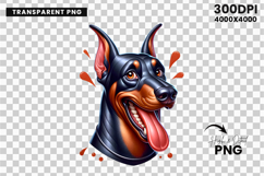 doberman pinscher, doberman clipart, dog png, dog clipart, sublimation design, pet clipart, animal png, dog lover gift, pet apparel design, printable clipart