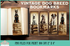 Dog Breed Bookmarks | Vintage Bookmark Printable Product Image 1