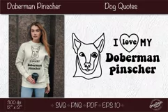 Doberman svg, Dog outline SVG with Dog quote SVG, Pet memorial SVG Design for t shirts