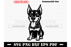 Dobermann Pinscher big head SVG PNG DXF EPS PDF Product Image 1