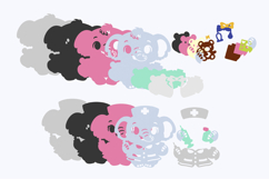 Doctor and Nurse Elephant 3D SVG Product Image 3