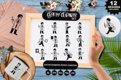 Doctor Examining Patient Condition Clipart Set Product Image 1