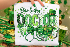 One Lucky Doctor PNG, St Patrick's Day Doctor PNG, Lucky PNG Product Image 1