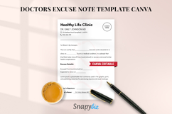 Printable Doctor Excuse Note Canva Editable Template Product Image 6