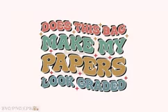 Retro Funny Gift, Teacher Tote Bag SVG T-shirt Design Product Image 1