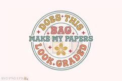 Funny Teacher Tote Bag SVG PNG T-shirt Design Product Image 1
