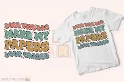 Retro Funny Gift, Teacher Tote Bag SVG T-shirt Design Product Image 2