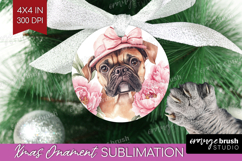 Dog Flowers Ornament PNG Cute Farm PNG Sublimation Product Image 1