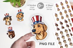 Dog Patriotic Sticker Product Image 1