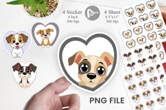 Sticker Heart Dog Product Image 1