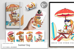 Digital Paper Summer Dog Product Image 1