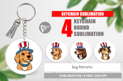 Keychain Dog Patriotic Product Image 1