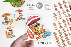 Summer Dog Sticker Product Image 1