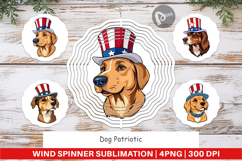 Wind Spinner Dog Patriotic Product Image 1