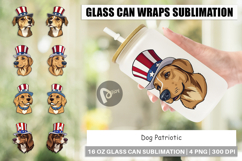 Glass Can Dog Patriotic Product Image 1