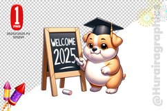 Happy New Year Clipart - Dog PNG File Product Image 1