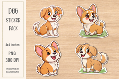Dogs Stickers | Dog Watercolor PNG | Print&amp;Cut Product Image 1