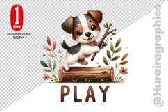 Cute Dog Clipart - PNG File Product Image 1