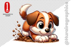 Cute Dog Clipart - PNG File Product Image 1