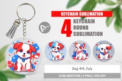 Keychain Dog 4th July Product Image 1