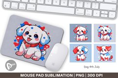 Mouse Pad Dog 4th July Product Image 1
