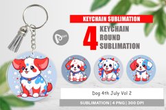 Keychain Dog 4th July Product Image 1
