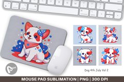 Mouse Pad Dog 4th July Product Image 1