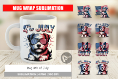 Mug Wrap 4th of July Dog Product Image 1