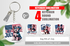 Keychain 4th of July Dog Product Image 1