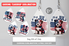 Earring 4th of July Dog Product Image 1