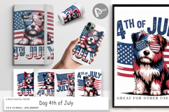 Digital Paper 4th of July Dog Product Image 1