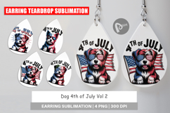 Earring 4th of July Dog Product Image 1