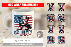 Mug Wrap 4th of July Dog Product Image 1