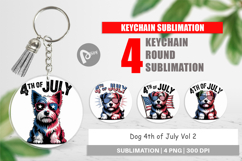 Keychain 4th of July Dog Product Image 1