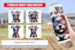 Tumbler 4th of July Dog Product Image 1