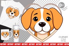 Clipart Heart Dog Product Image 1