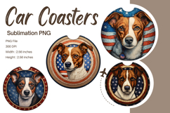 Patriotic Dog Car Coasters Accessories Printable Templat_5 Product Image 1