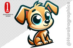 Cute Dog Clipart - PNG File Product Image 1