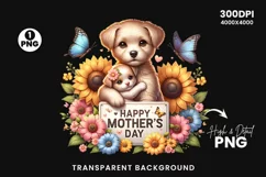 Dog and Puppy Sublimation Clipart PNG
