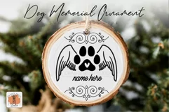 Dog Angel Wings Memorial Ornament SVG Christmas Dog Paw 