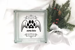 Dog Angel Wings Memorial Ornament SVG Christmas Dog Paw 