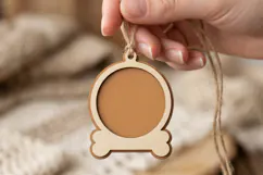 Dog Bone Christmas Ornament SVG, Laser Cut Glowforge File Product Image 2