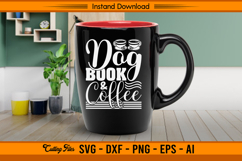 Dog Book and Coffee SVG Cut File for Cricut and Silhouette Product Image 3