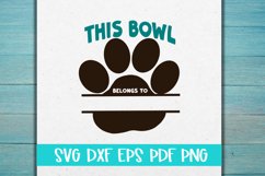 Dog Bowl Label svg / Dog svg / Label svg / Pet svg Product Image 1