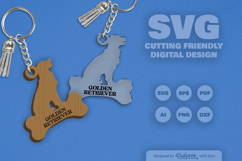 Dog Breeds Keychain SVG Product Image 1