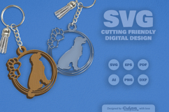 Dog Breeds Paw Keychain SVG Product Image 2